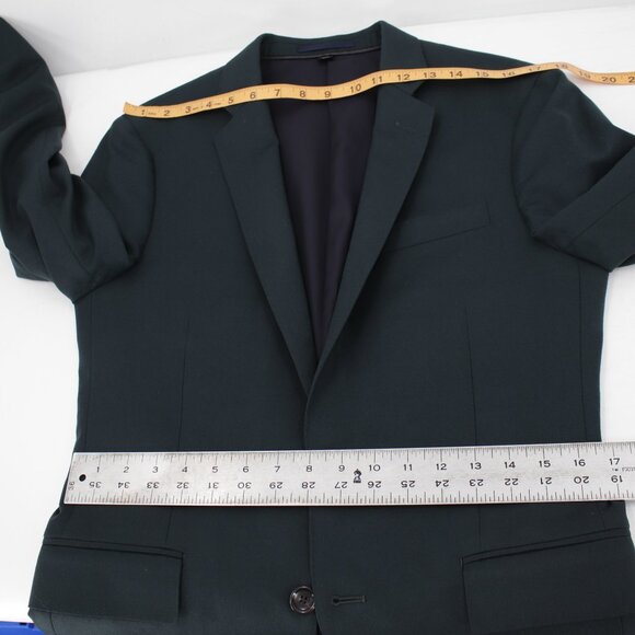 J Crew Suit Mens 36S 32x30 Ludlow Slim Fit Wool Two Piece Vitale barberis Green - Picture 14 of 16
